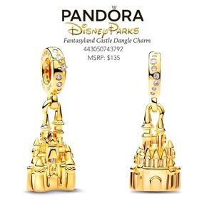 PANDORA Disney Parks Fantasyland Castle Dangle charm w/box